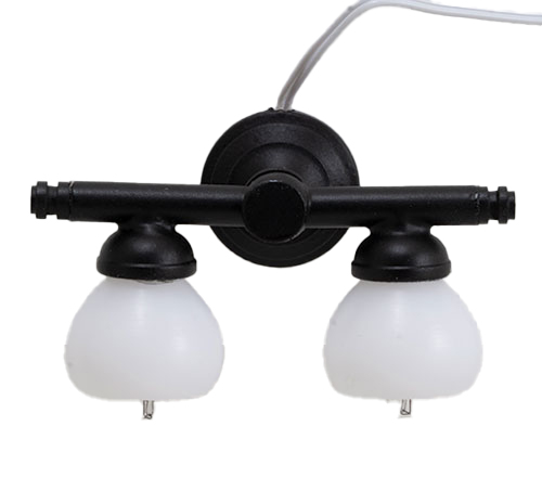 WALL SCONCE/DBL/BLK/12V