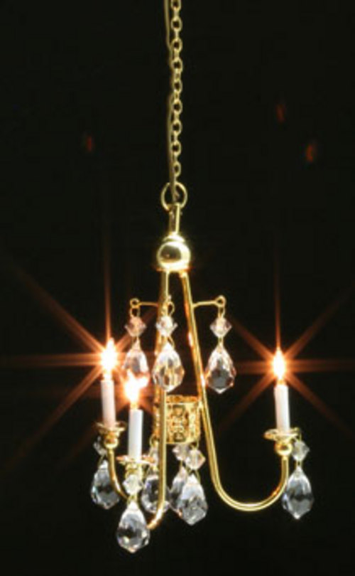 CRYSTAL CEILING LAMP/GOLD