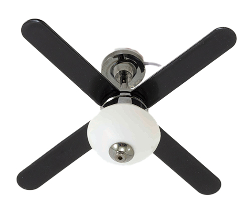 CEILING FAN/BLACK/1 LIGHT