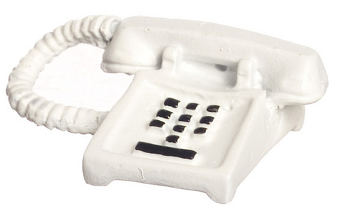 WHITE PUSH BUTTON PHONE