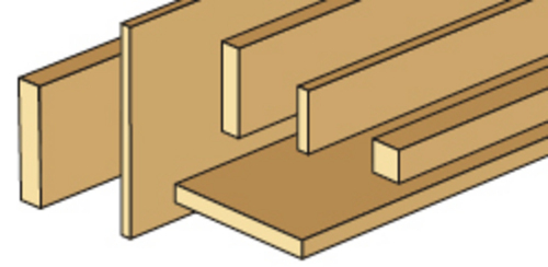 5/64 x 4 x 24 BASSWOOD