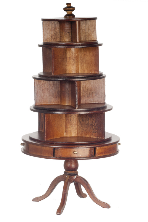ROUND BOOKCASE/WALNUT