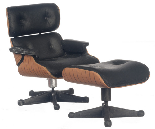 LOUNGE CHAIR/OTTOMAN/BLK