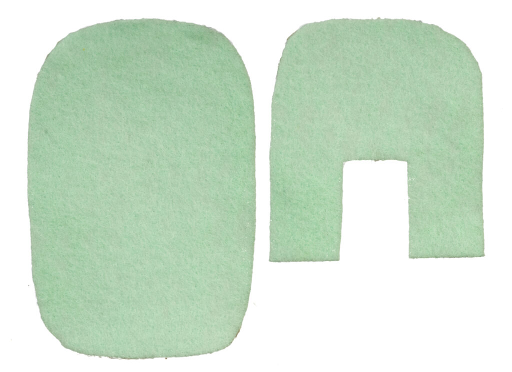 Green Dollhouse Miniature Bath Rugs – SH0049