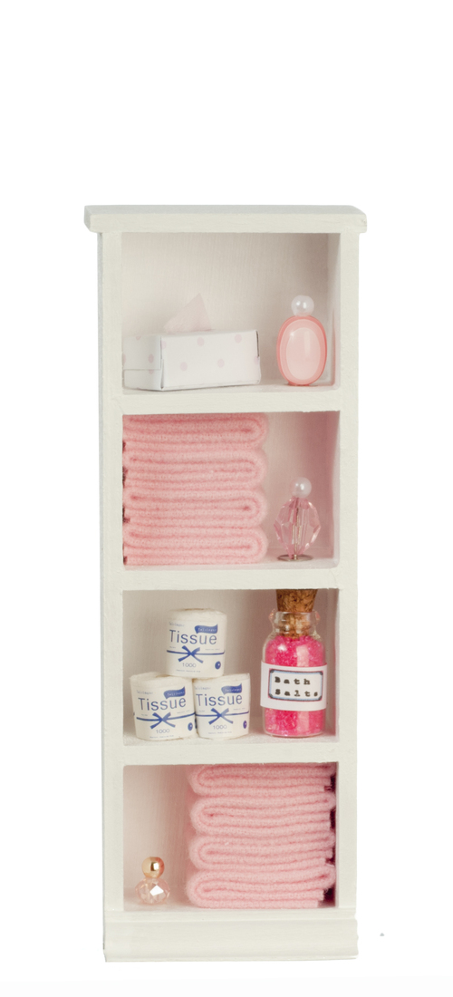 NARROW BATH CABINET/PINK