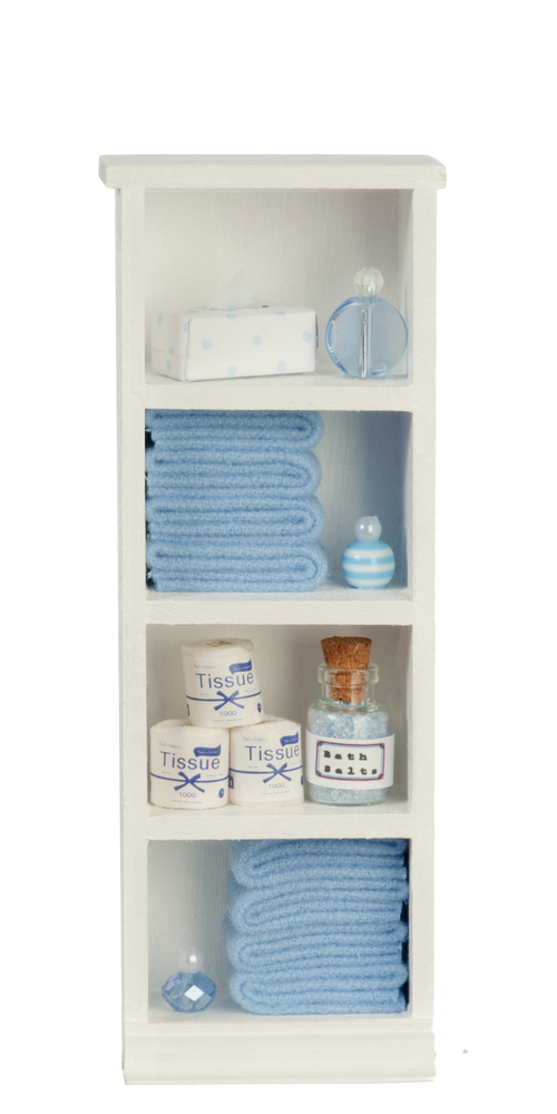 NARROW BATH CABINET/BLUE