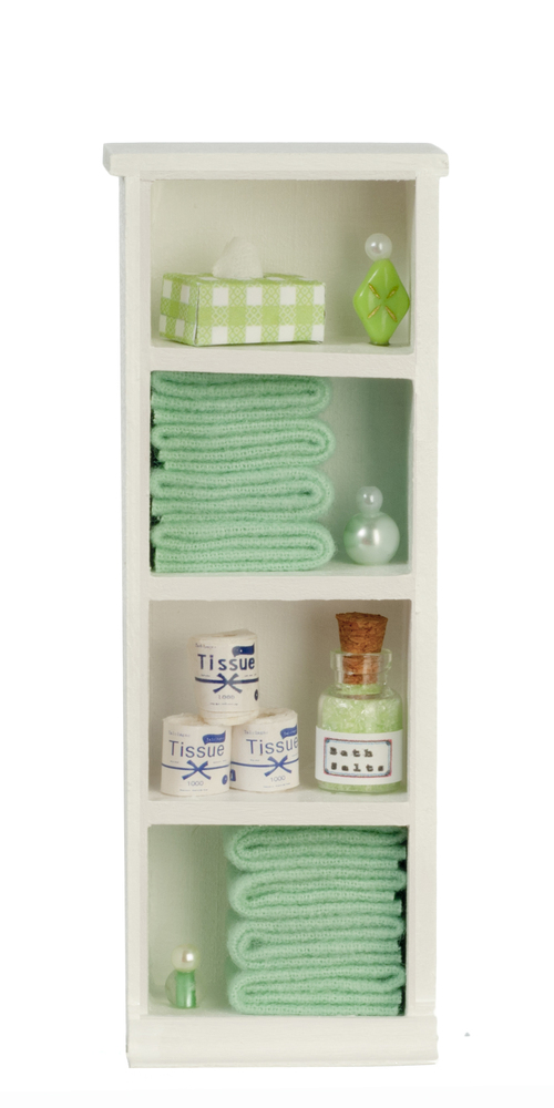 NARROW BATH CABINET/GREEN