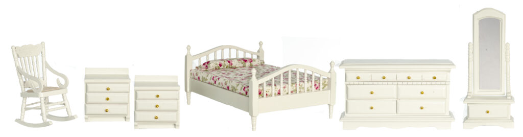 MASTER BED SET 6/WH/CS