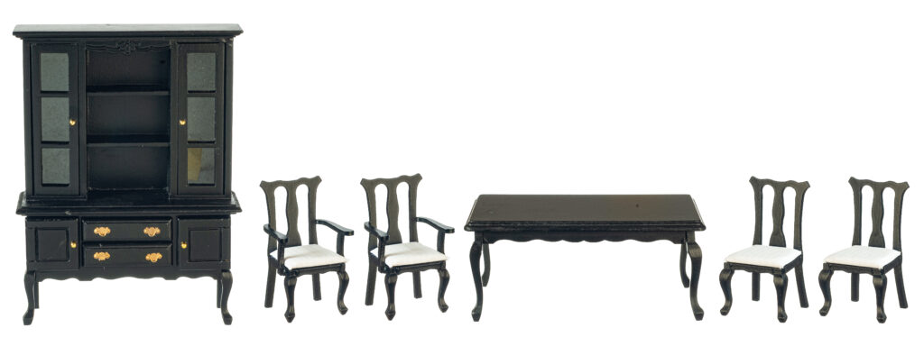 DINING ROOM SET/6/BLACK