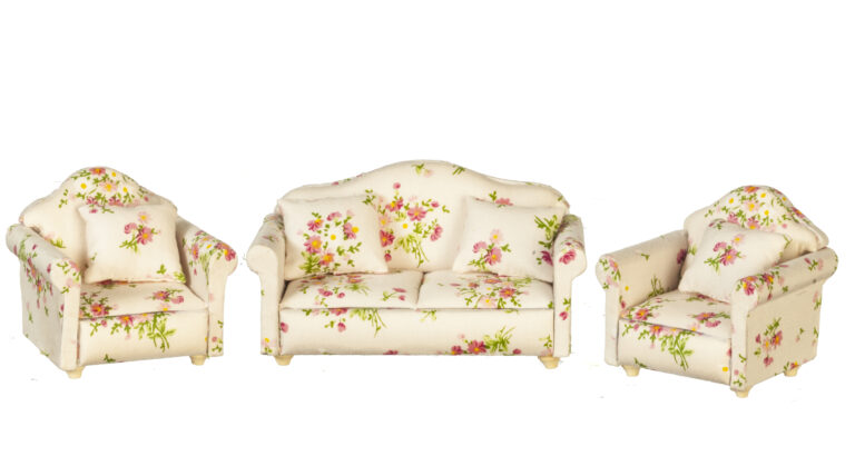SOFA SET/3/PINK
