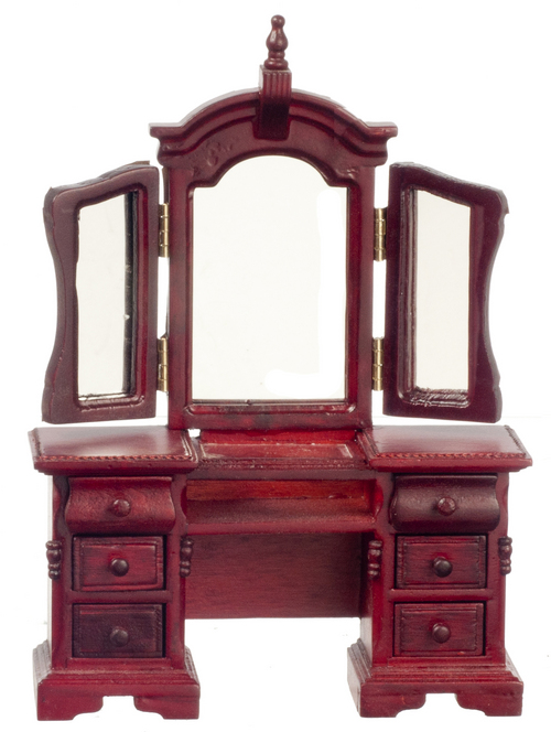 VANITY W/MIRROR/MAHOGANY