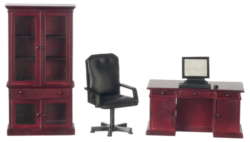 DESK SET/4/MAHOGANY