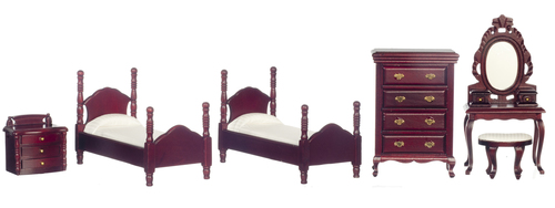 TWIN BEDROOM SET/6/MAH/CS