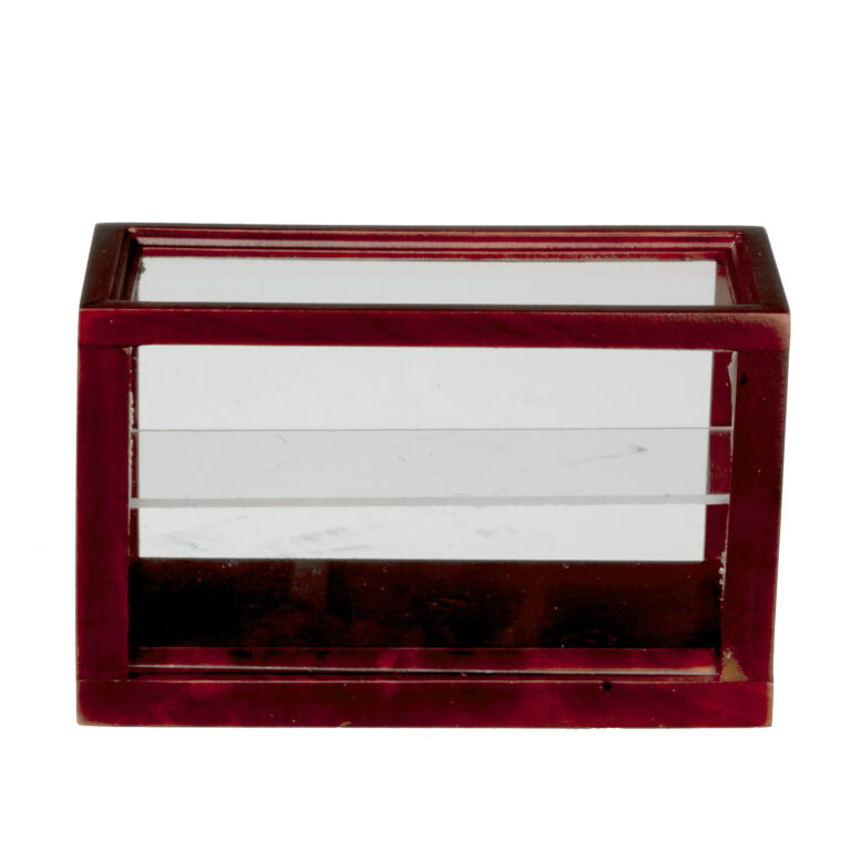 SMALL DISPLAY CASE/MAHOG