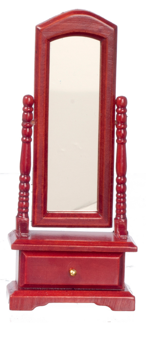 STANDING MIRROR/MAHOGANY