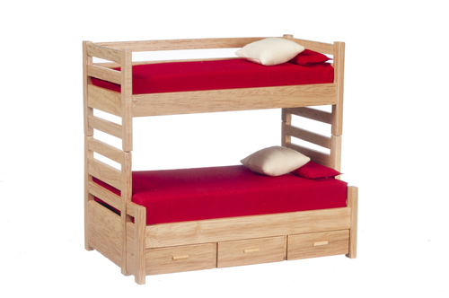 BUNKBED W/TRUNDLE/OAK/CB