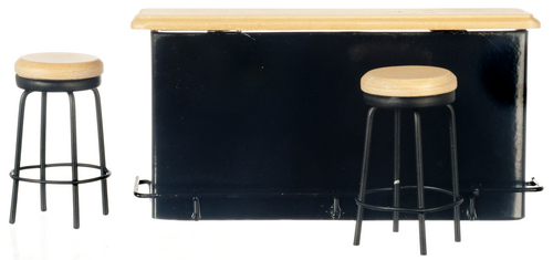 1950'S COUNTER/2 STOOLS