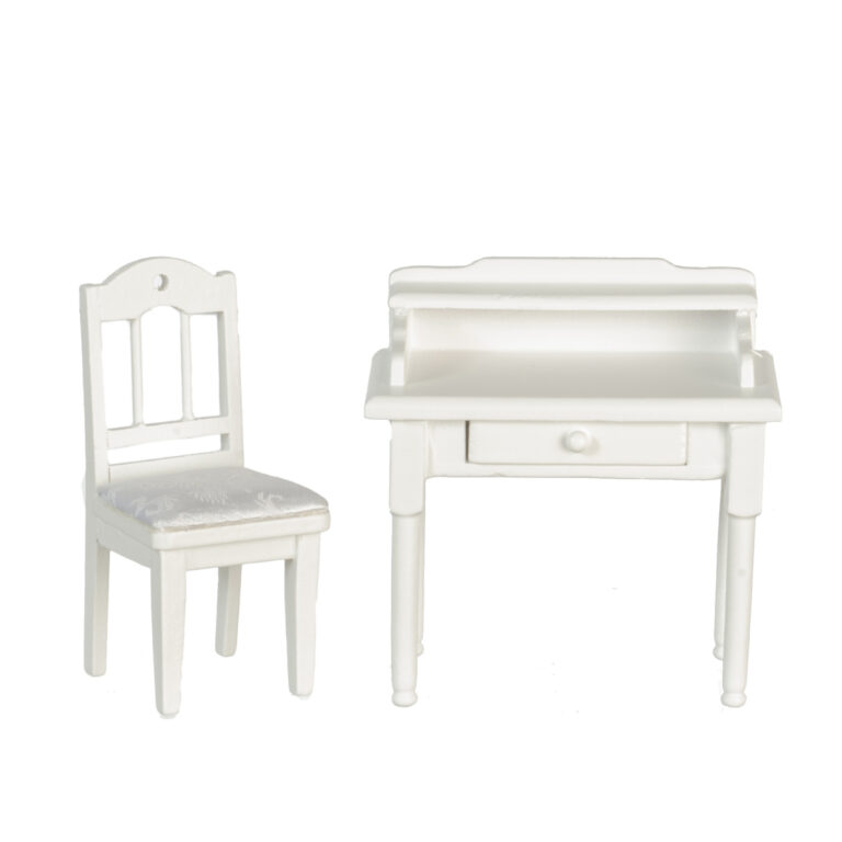 SMALL DESK & CHAIR/WHITE