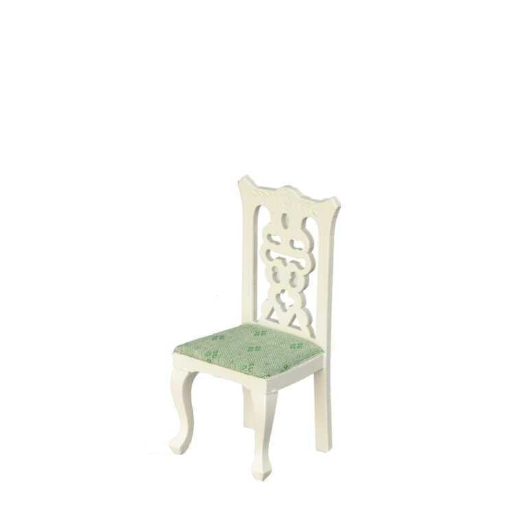 SIDE CHAIR/WHITE/LT.GRN.