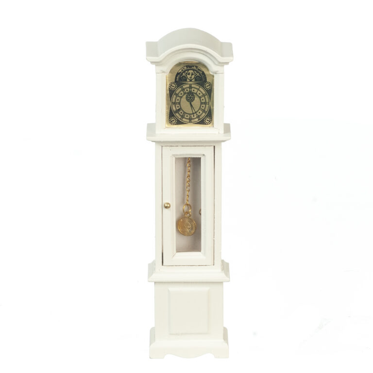 GRANDFATHER CLOCK/WHITE