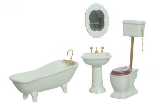 BATH SET/4/WHITE/CS