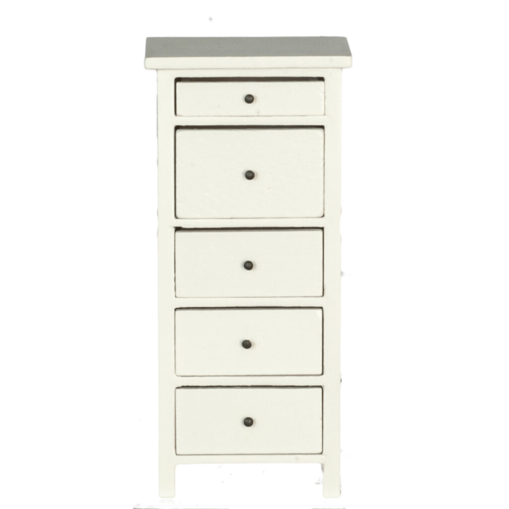CABINET W/DRAWERS/WHITE