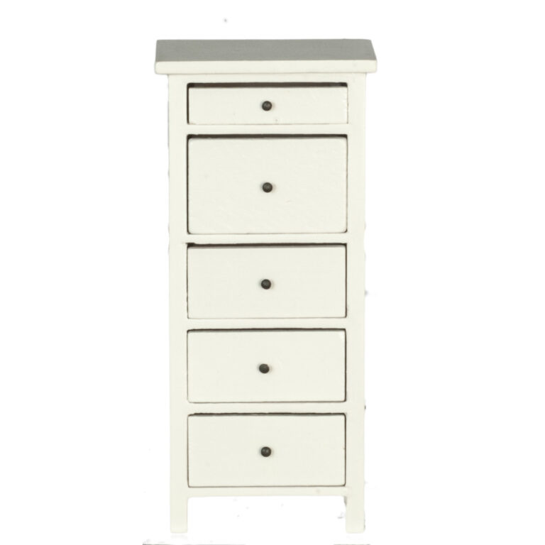 CABINET W/DRAWERS/WHITE