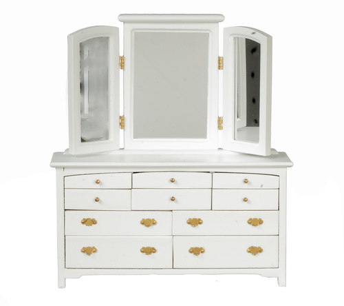 SLAT DRESSER W/TRIPLE MIR