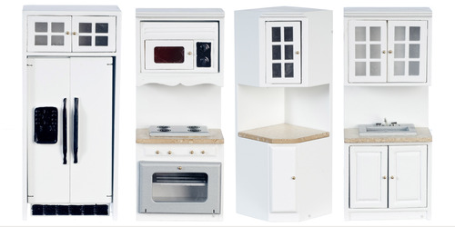 KITCHEN SET/4/WHITE/MARBL