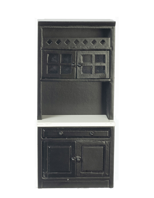 CAB/W/SHELVES/BLACK