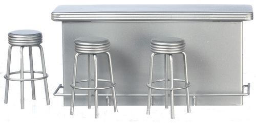 1950'S COUNTER/3-STLS/SIL