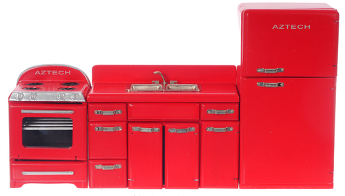 1950'S KITCHEN SET/3/RED