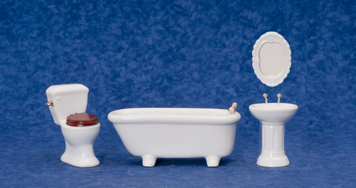 WHITE BATHROOM SET/4/CS