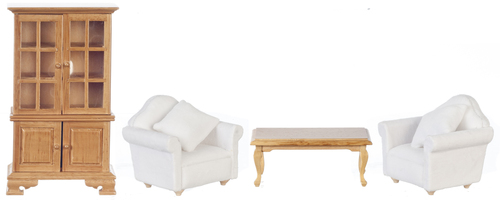 LIVING ROOM SET/4/WALN/CS