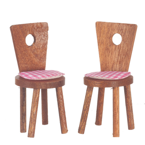 2 CUTE CHAIRS/WALNUT