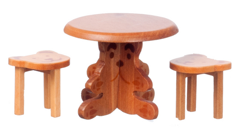 SM.TABLE W/2 BEAR STLS