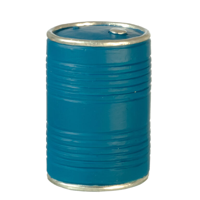 55 GALLON METAL DRUM/BLUE
