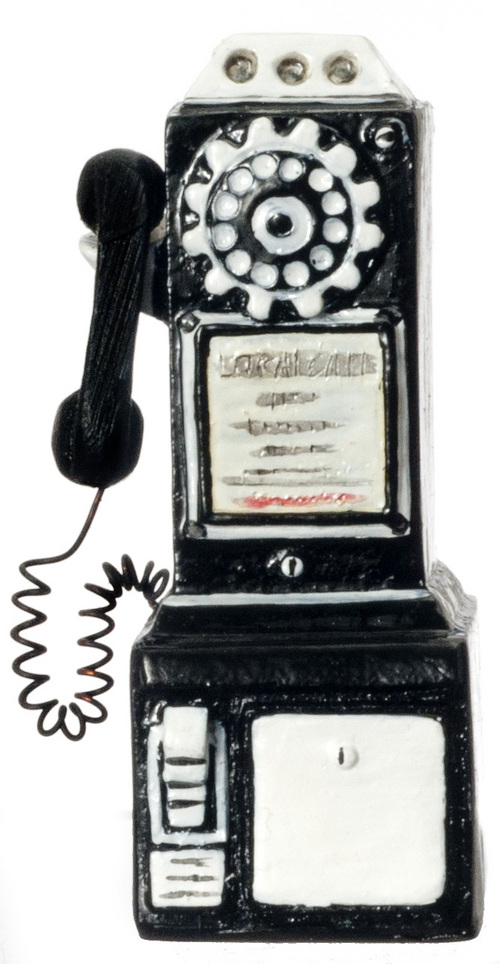 1950'S PAY PHONE/BLACK.D