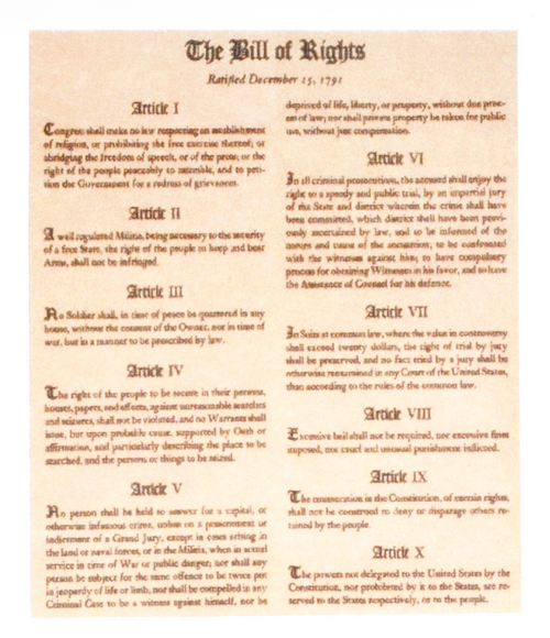 BILL OF RIGHTS