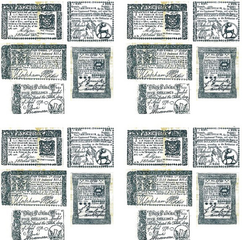 COLONIAL CURRENCY SET