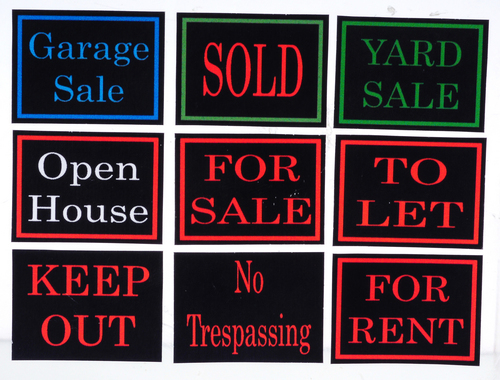 HOME AND YARD SIGNS