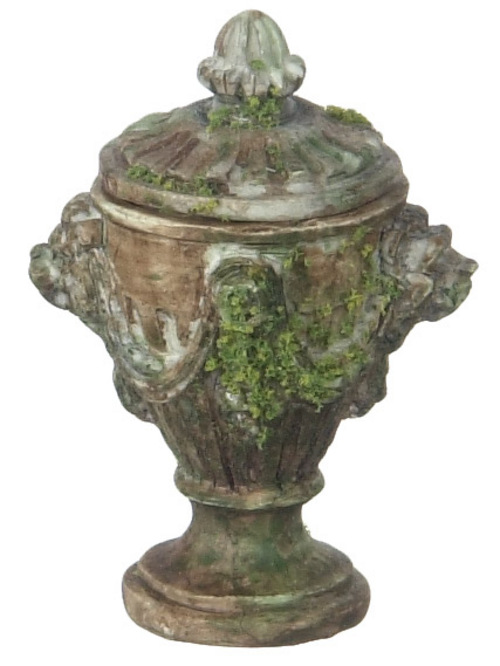 JARDINIERE/BROWN W/MOSS