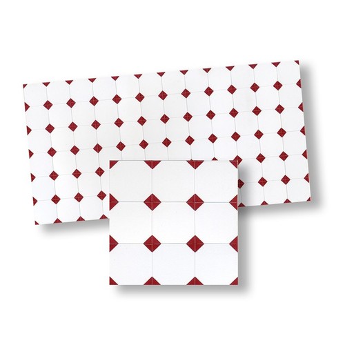 MOSAIC TILE/RED DIAMOND