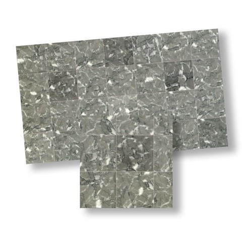 FAUX MARBLE TILE/GRAY