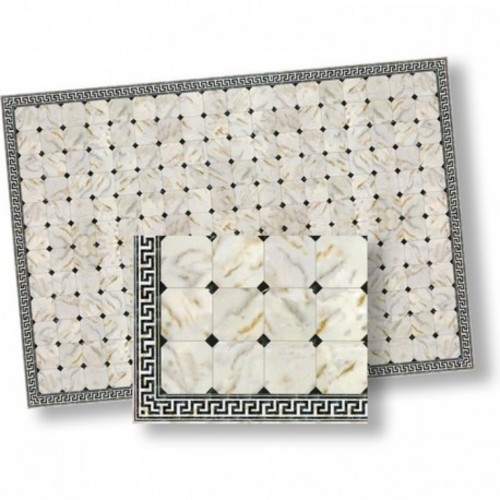 FAUX MARBLE TILE/BL/DIAM.