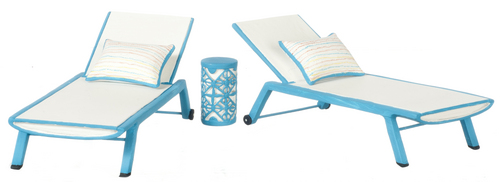 BLUE SUN CHAISE SET/3